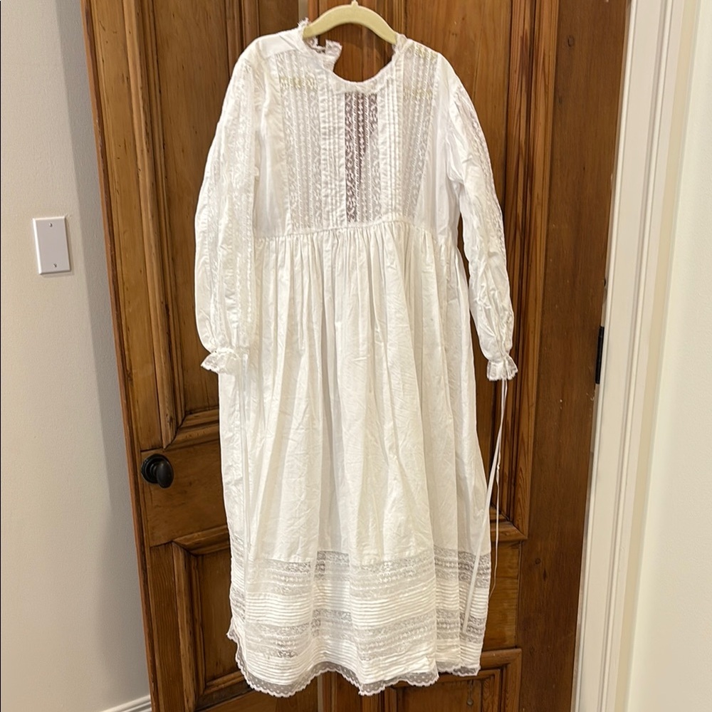 Elegant White Lace Kids Dress SLIP COVER INCLUDED